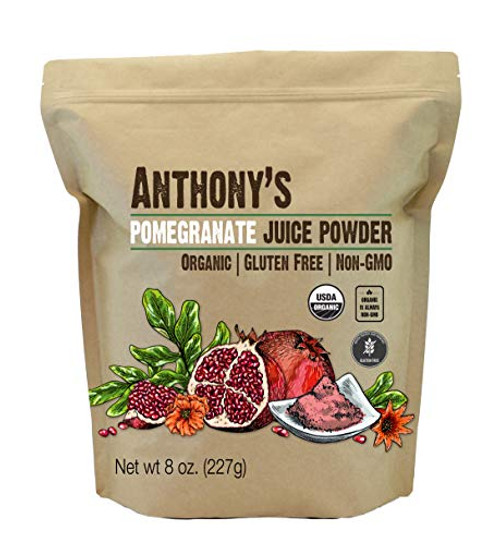 Anthonys Organic Pomegranate Juice Powder 8 oz Gluten Free Non GMO Vegan Anthonys Organic Pomegranate Juice Powder 8 oz Gluten Free Non GMO Vegan