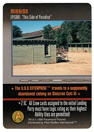 This Side of Paradise - Star Trek The Card Game -Trading Card- Mission - Skybox 1996 Mint