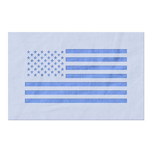 Stencil Stop USA Stars and Stripes Flag Stencil - 14 Mil Mylar Plastic -4 x 2.11 inches-