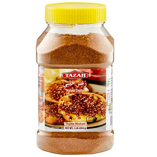 Tazah Halabi Zaatar Thyme Mixture 16 Ounce Jar
