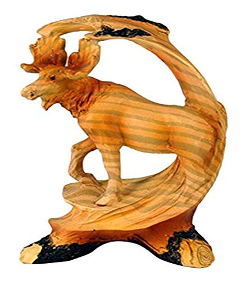 StealStreet MME-926 Ss-Ug-Mme-926 5 inch Moose Scene Carving Faux Wood Decorative Figurine Brown StealStreet MME-926 Ss-Ug-Mme-926 5 inch Moose Scene Carving Faux Wood Decorative Figurine Brown