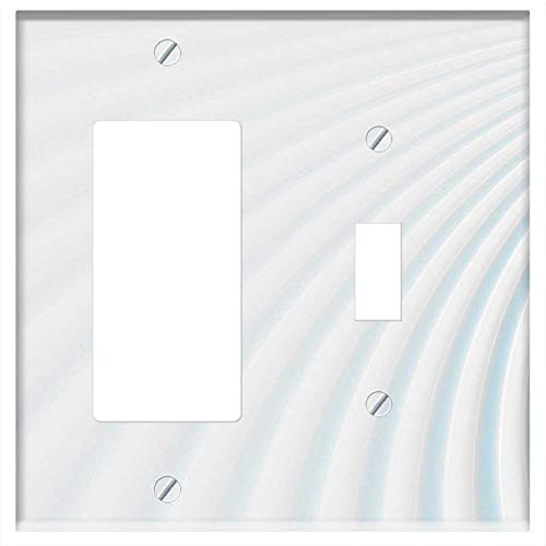 Rocker/GFCI Toggle Combination Wall Plate Cover - Banner Header Background Rings Abstract Circle 2