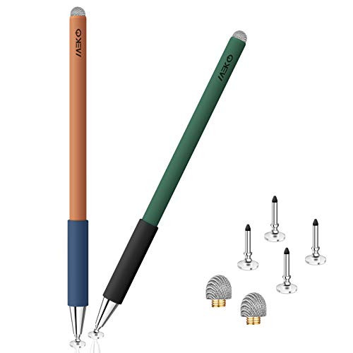 Stylus for iPad-2 Pcs- MEKO 2-in-1 3rd Gen Disc Universal Stylus Pens Touch Screens for Apple/iPhone/Ipad pro/Mini/Air/Android/Microsoft/Surface All Capacitive Touch Screens -Orange and Green- Stylus for iPad-2 Pcs- MEKO 2-in-1 3rd Gen Disc Universal Stylus Pens Touch Screens for Apple/iPhone/Ipad pro/Mini/Air/Android/Microsoft/Surface All Capacitive Touch Screens -Orange and Green-