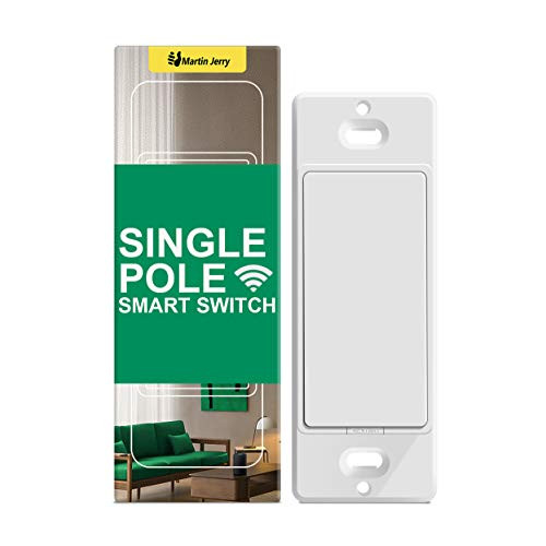 Smart Switch by Martin Jerry Compatible with Alexa Smart Light Switch Works with Google Home 2.4G WiFi Need Neutral Wires