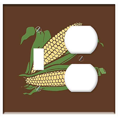 2-Gang Toggle Outlet Combination Wall Plate Cover - Sweet Corn Corn Maize Vegetable Food Yellow 2-Gang Toggle Outlet Combination Wall Plate Cover - Sweet Corn Corn Maize Vegetable Food Yellow