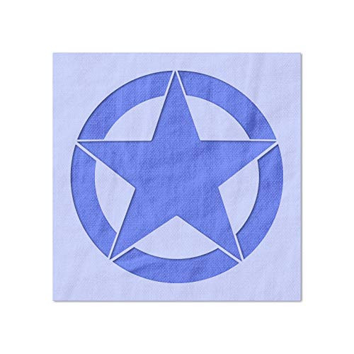 Stencil Stop Star in Circle Stencil - 14 Mil Mylar Plastic -4 x 4 inches- Stencil Stop Star in Circle Stencil - 14 Mil Mylar Plastic -4 x 4 inches-