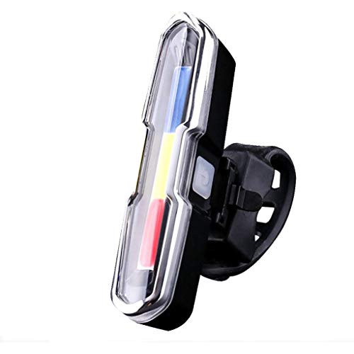 Harilla Rechargeable LED Bike Tail Light Bright Bicycle Rear Cycling Safety Flashlight Lamp with 5 Light Mode and USB Cable