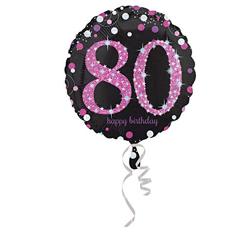 Anagram 18 Inch Circle Foil Balloon - Pink Celebration 80