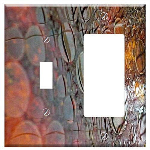 Toggle Rocker/GFCI Combination Wall Plate Cover - Abstract Background Oil Painting Circles