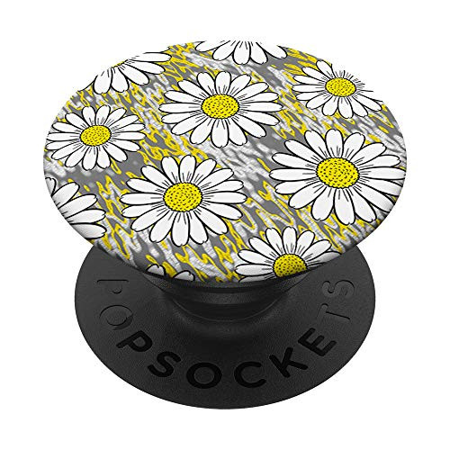 Flowers Pretty Daisy Flower Yellow Pattern Floral Daisies PopSockets PopGrip Swappable Grip for Phones  and  Tablets