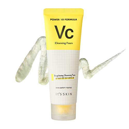 ItS SKIN Power 10 Formula VC Cleansing Foam 120ml -4.06 oz.- - Green Tea Extract Skin Revitalizing Cleansing Foam Firming Jelly Textured with Rich Bubble Foam