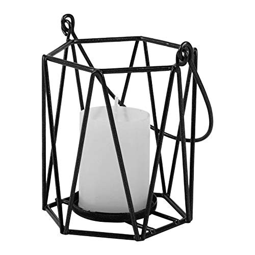 niumanery Nordic Metal Candle Holder Triangle Candlestick Candelabrum Stand Decoration Black