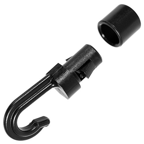 Shock Cord Hook Open  Kayak Bungee Cord Kit  Heavy Duty Open End Hooks  Bungee Hooks for Fitness Camping Exercise Kayaking Trampolines and Nautical Uses -10 Pack-