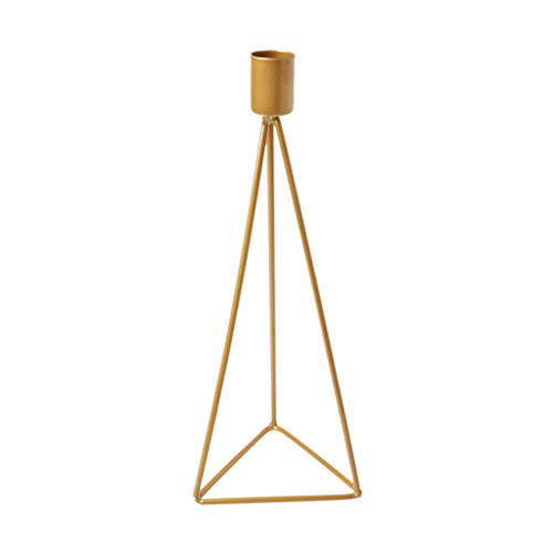 niumanery Triangle Geometric Candlestick Tealight Candle Holder Stand Wedding Party Decor Gold S