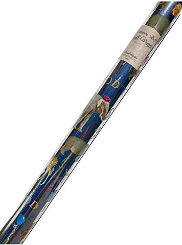 Punch Studio Continuous Metallic Gift Wrap Roll Wrapping Paper, Good Times Jungle 62592