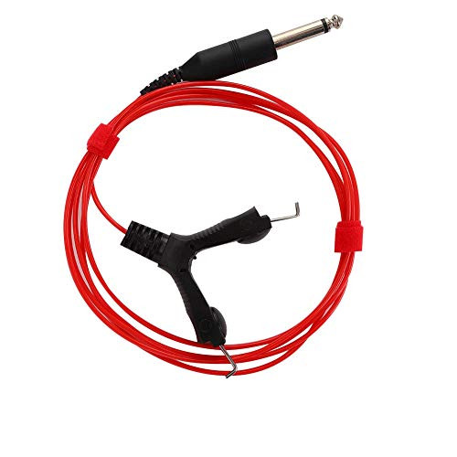 Tattoo Clip Cords 3 Colors Tattoo Hook Line Ultra-fine Durable Tattoo Power Line Tattoo Motor Machine-Red-