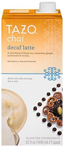 Tazo Chai Decaffeinated Tea Latte Liquid Concentrated Tea, Three (3) Count 32-Ounce Packs