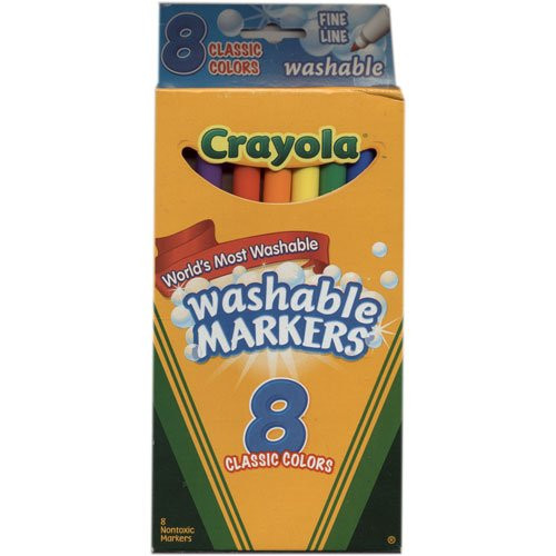 Crayola Fine Line Washable Markers 8/Pkg - Classic Colors -2 Pack-