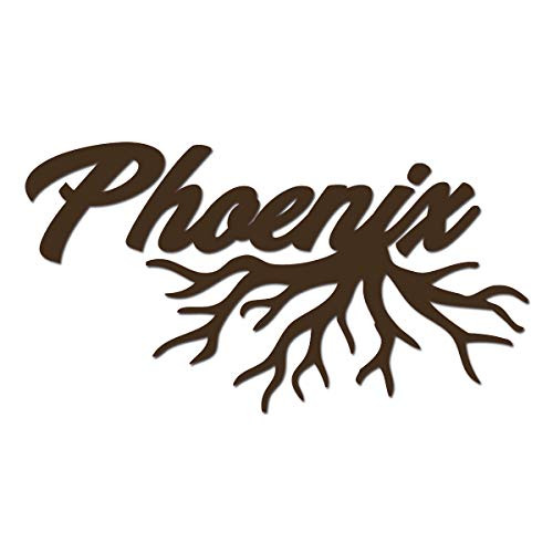 Milk Mug Designs Phoenix Arizona Roots Hometown City 6 inch Brown Vinyl Decal