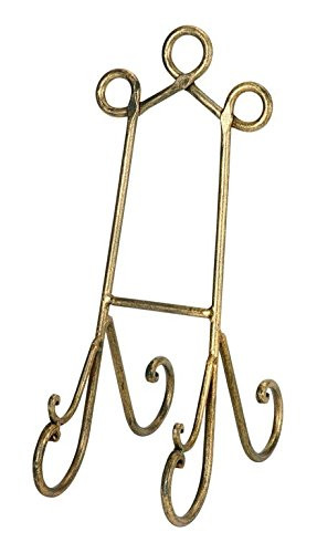 Deco 79 Metal Easel 14-Inch, Silver and Brown