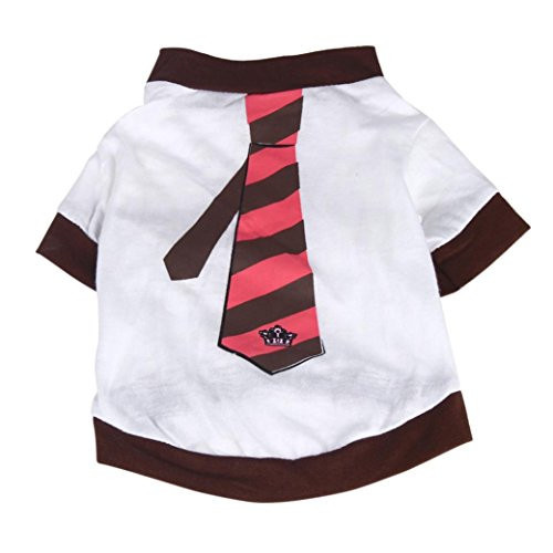 haoricu Puggy Clothes Summer Boy Small Dog Cat Pet Vest T Shirt Apparel -Coffee Small- haoricu Puggy Clothes Summer Boy Small Dog Cat Pet Vest T Shirt Apparel -Coffee Small-
