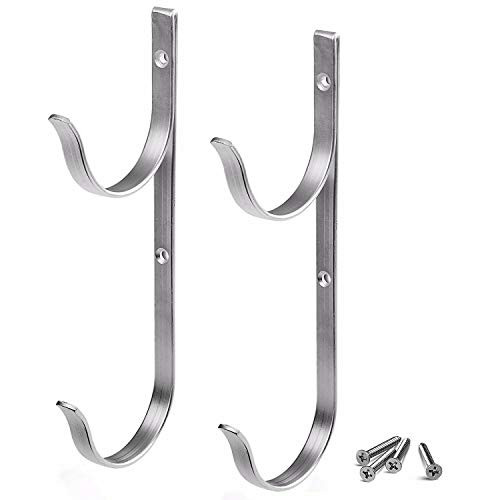 Drrsparts Aluminum Swimming Pool Pole Hangers Hooks Set with Screws for Vacuum Hose Pole