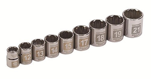 CRAFTSMAN 934566 9 Piece 3/8" Drive Easy-to-Read Metric Socket Set