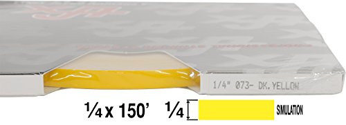 Universal Premium Quarter Inch Solid Stripe Auto Truck Customizing - TFX 0104073-1/4 inch x 150 - 073 - Dark Yellow