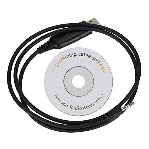 Pusokei USB Programming Cable for BAOFENG 2 Way Radio Radio Programming Cable Data Line Compatible with UV-3R Two Way Radio Easy to Operate