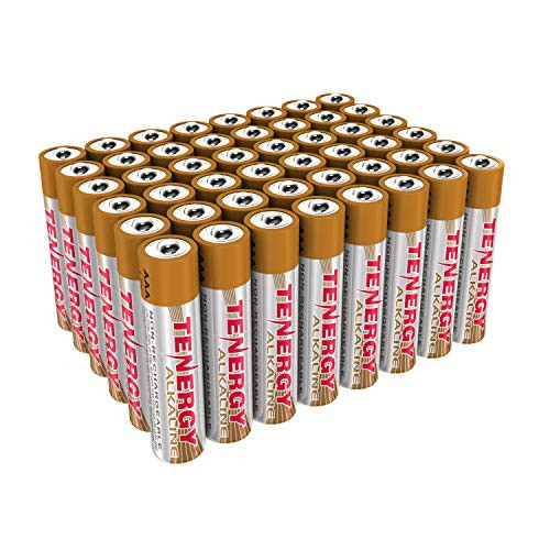 Tenergy 1.5V AAA Alkaline Battery High Performance AAA Non-Rechargeable Batteries for Clocks Remotes Toys  and  Electronic Devices Replacement AAA Cell Batteries 48-Pack