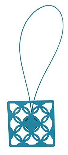 Evideco Metal Geometric Tieback with Magnet Circles-Turquoise Blue 3 inchW x 19 inchH x 0.1 inchD