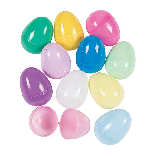Bright and Pastel Plastic Easter Eggs -bulk set of 48- Easter Egg Hunt Supplies