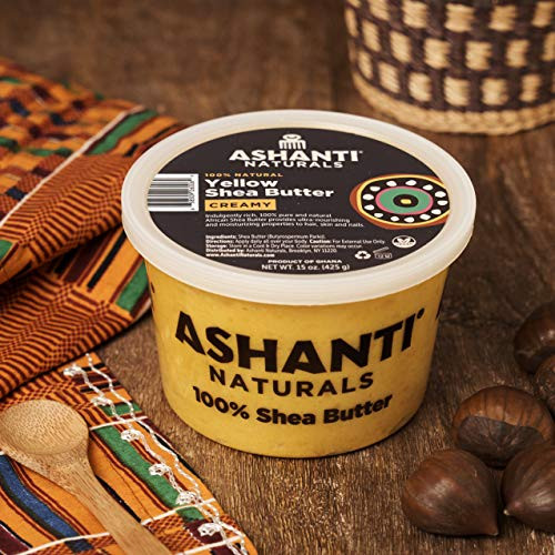 ASHANTI NATURALS 100 percent SOFT AND CREAMY NATURAL AFRICAN SHEA BUTTER YELLOW 15OZ. ASHANTI NATURALS 100 percent SOFT AND CREAMY NATURAL AFRICAN SHEA BUTTER YELLOW 15OZ.