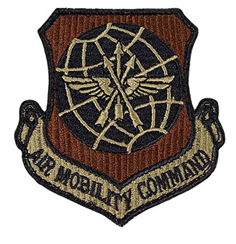 USAF Air Force Air Mobility Command OCP Spice Brown Patch with Hook Fastener -Military Issued--Veteran Owned Business