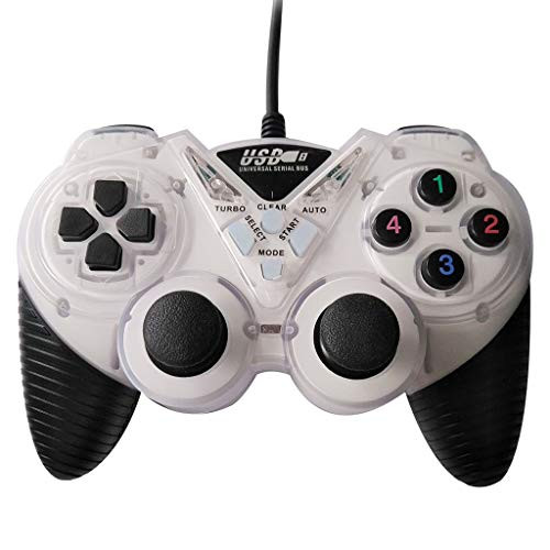 Wondiwe Game Controller Wired USB Game Controller for PC Computer Laptop Vibration Joystick 3D Gamepads for WinXP/Win7/Win8/Win10