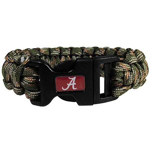 NCAA Siskiyou Sports Fan Shop Alabama Crimson Tide Camo Survivor Bracelet One Size Green NCAA Siskiyou Sports Fan Shop Alabama Crimson Tide Camo Survivor Bracelet One Size Green