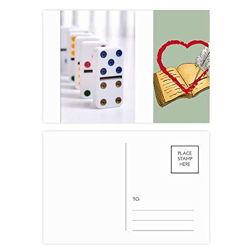 Pai Gow Dominoes Dice Gambling Diary Day Postcard Set Thanks Card Mailing Side 20pcs