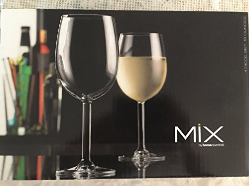 Home Essentials 6481 Mix 13 Oz White Wine Goblet44; Set of 4