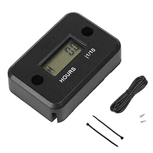 Blackzone Motorcycle Marine ATV Gas Engine Waterproof LCD Display Digital Hour Meter Gauge Accessory Modified 1