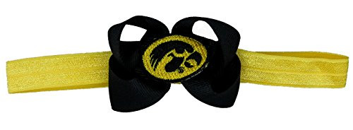 Divine Creations NCAA Iowa Hawkeyes Girls BH431 Black and Yellow Gold One Size Divine Creations NCAA Iowa Hawkeyes Girls BH431 Black and Yellow Gold One Size