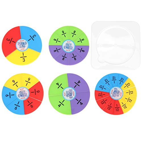 Toyvian Fraction Circles Set Fraction Pieces Educational Math Manipulatives Learning Games Montessori Early Learning Toys for Elementary School Kids Children Toyvian Fraction Circles Set Fraction Pieces Educational Math Manipulatives Learning Games Montessori Early Learning Toys for Elementary School Kids Children
