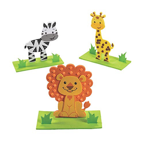 Safari Animal Pony Bead Craft Kit -12 - Crafts for Kids and Fun Home Activities