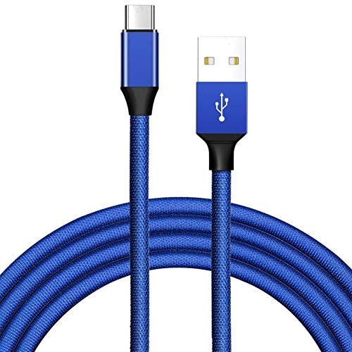 wpOP59NE USB Charge Cord 1/2m Universal USB Type-C Data Sync Fast Charging Cable Cord for Mobile Phone Blue 1M