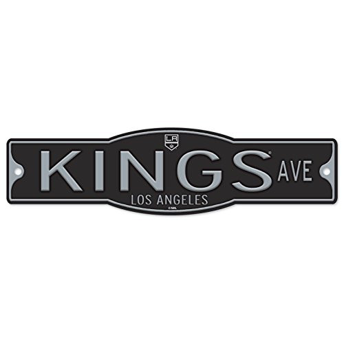 WinCraft Los Angeles LA Kings 4 inch x 17 inch Plastic Street Sign NHL