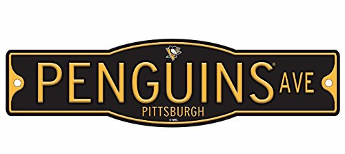 WinCraft Pittsburgh Penguins 4 inch x 17 inch Plastic Street Sign NHL