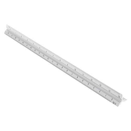 30cm Aluminium Metal Triangle Scale Architect Engineer Technical Ruler 12 inch