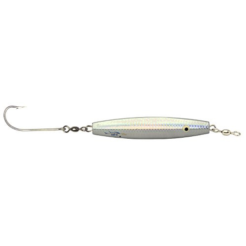 Ahi USA DJS-3-SF Assault Diamond Jig with Glow Eyes and Single Hook Silver Flash 3-Ounce