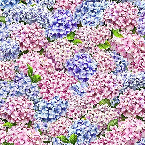 Timeless Treasures Packed Hydrangeas Premium Quality 100 percent Cotton Sold but The Yard