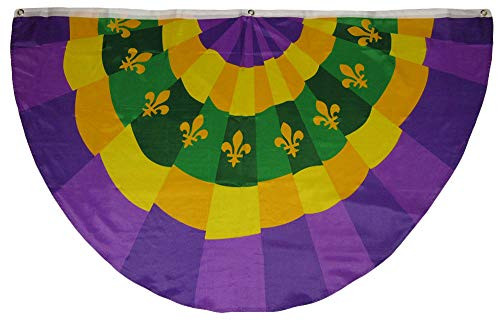 Trade Winds 3x5 5x3 Mardi Gras Fleur De Lis Purple Green Yellow Bunting 100D Flag Grommets Premium Fade Resistant Trade Winds 3x5 5x3 Mardi Gras Fleur De Lis Purple Green Yellow Bunting 100D Flag Grommets Premium Fade Resistant