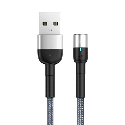 wpOP59NE USB Charge Cord 5A Magnetic Cord Micro USB Type-C Plug Phone Fast Charging Cable for Android 1m Black Cable Only